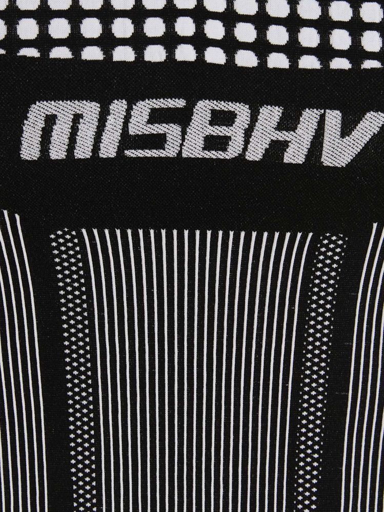 Misbhv Zip-up Performance T-shirt In Black