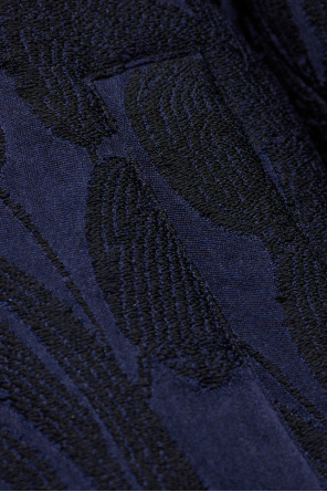 Dries Van Noten Volker Reversible Bomber Jacket In Blue