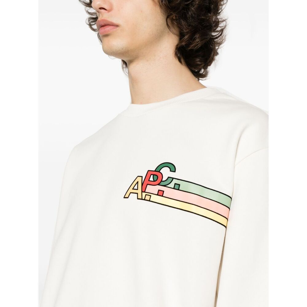 Apc Spring Cotton Sweatshirt In White