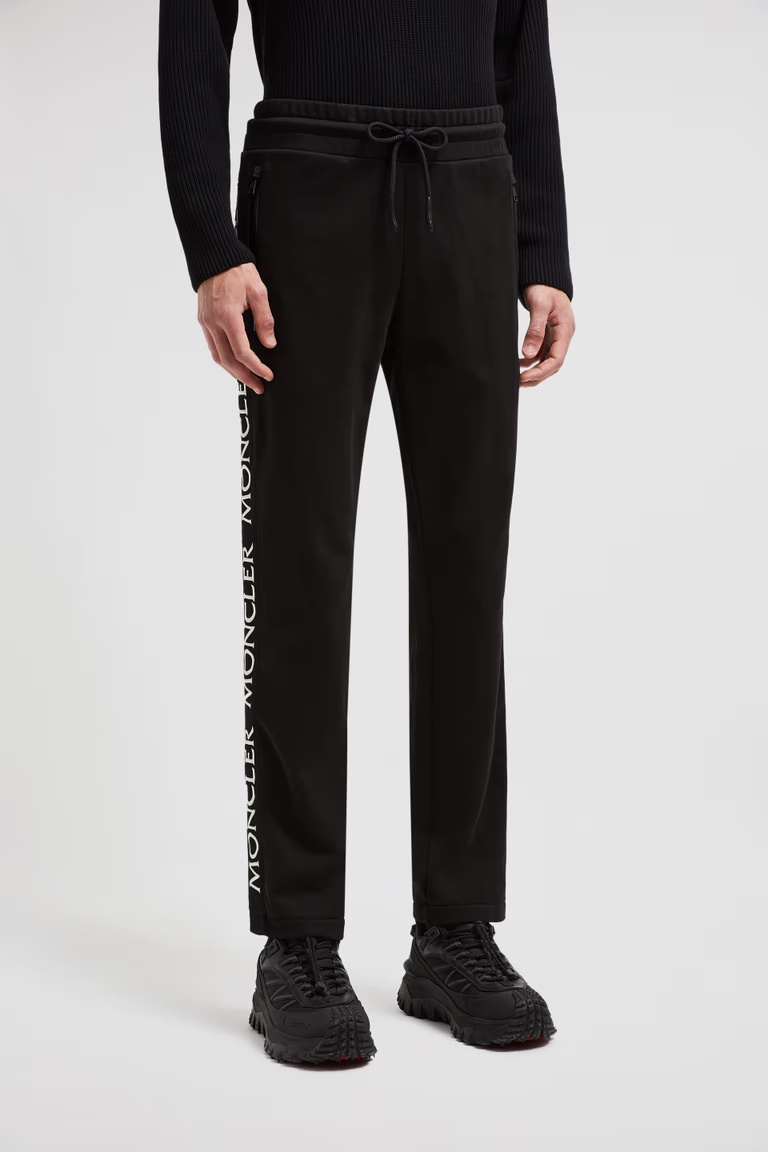 Moncler Logo Trousers, Men, Black, Size: Xl In Black