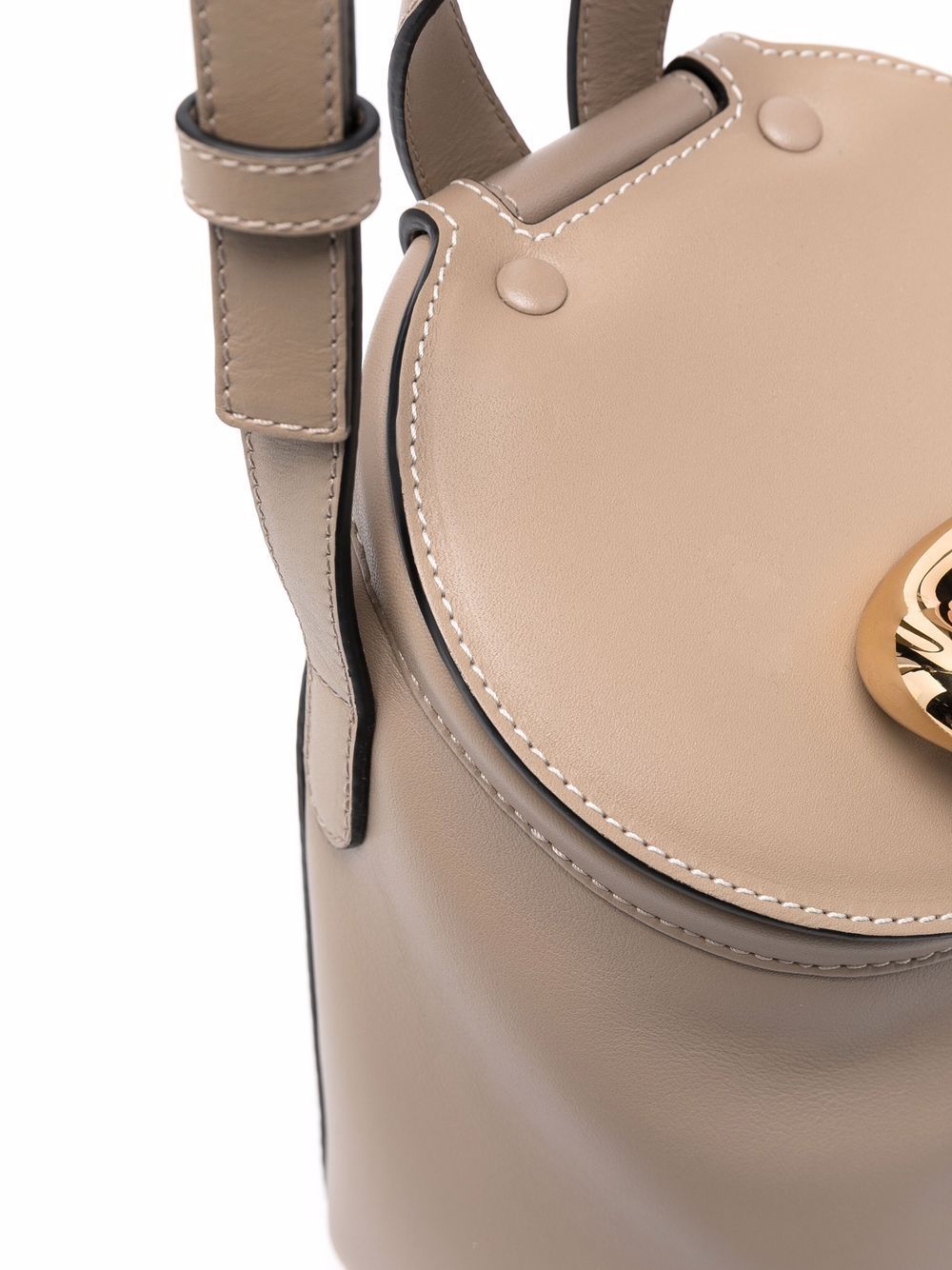 Jw Anderson Lid Bucket Bag In Nude