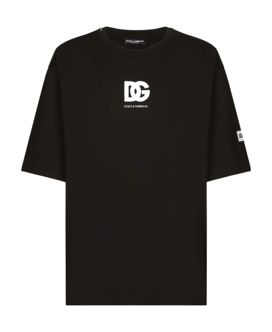 Dolce & Gabbana Dg Logo Print T-shirt In Black