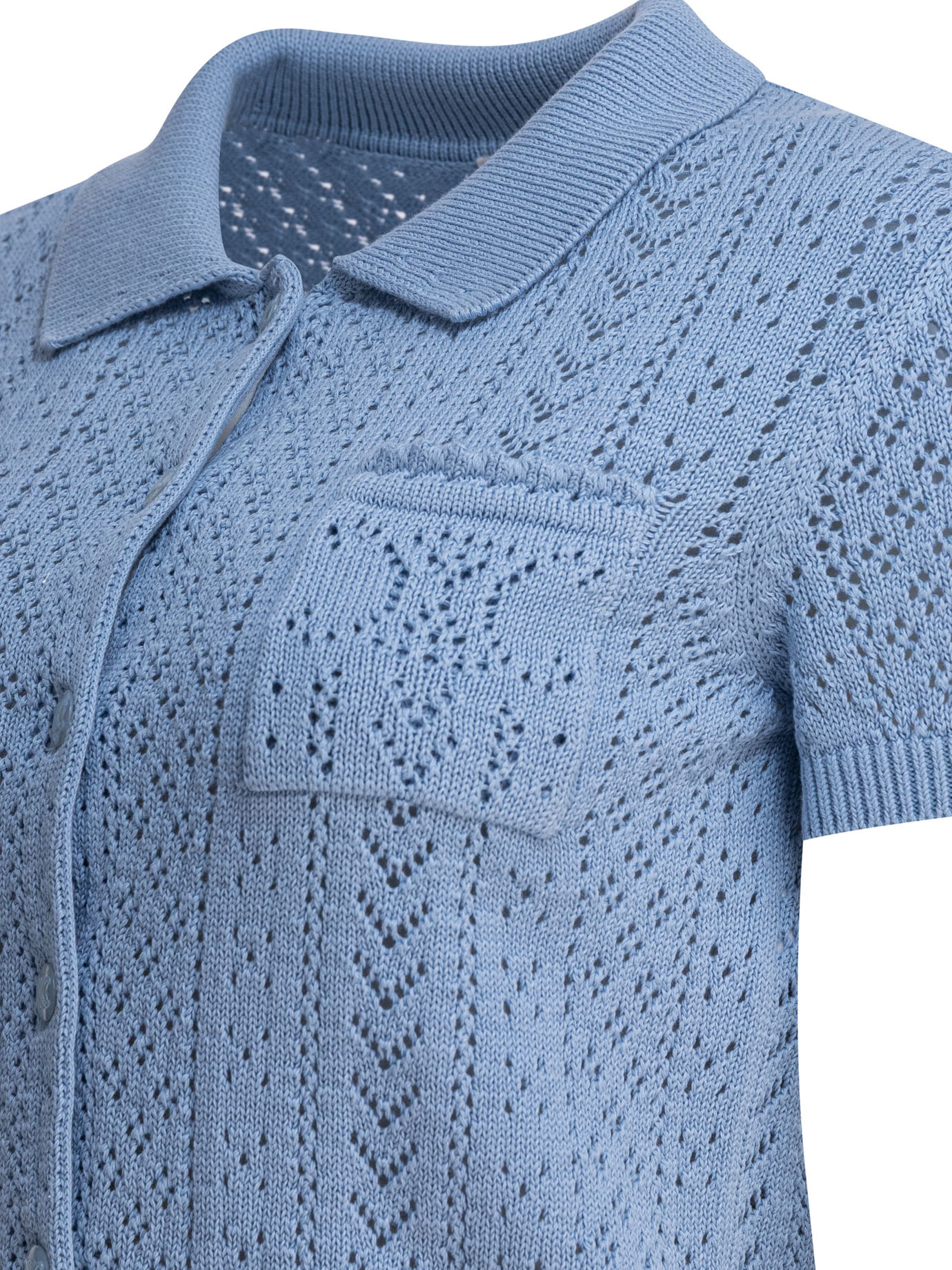 Celine Short-sleeved Sweater In Blue