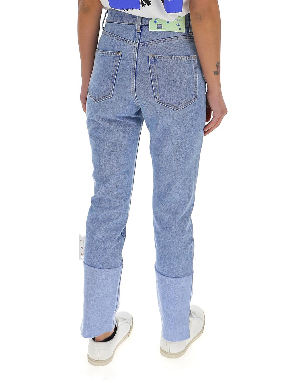 Off-white High-rise Straight-leg Jeans In Multicolor