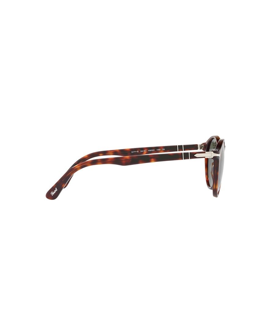 Persol Round Frame Sunglasses In Brown