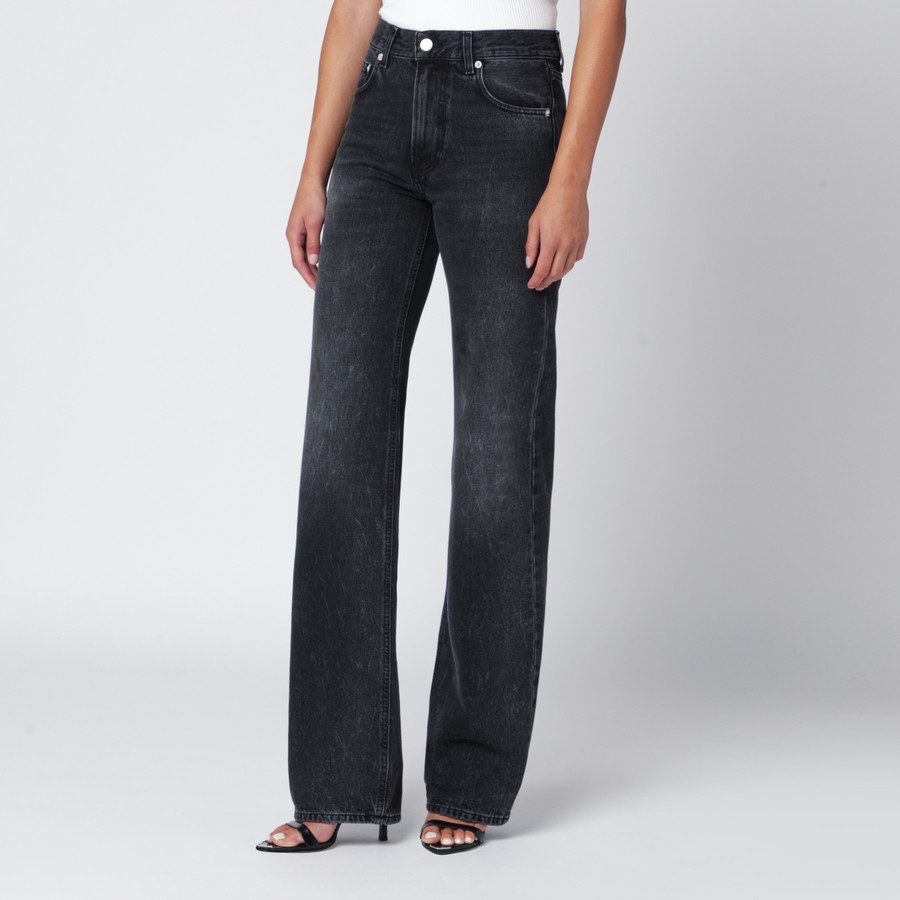 Haikure Five-pocket Trousers With Belt Loops And Rivets In Black
