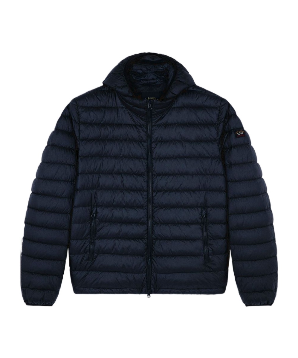 Paul & Shark Long-sleeved Down Jacket In Black