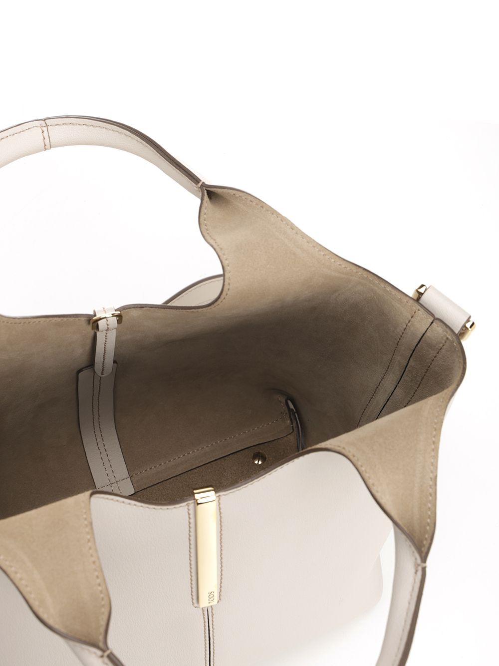 Tod's Ebr Due Manici Mini Handbags White In Brown
