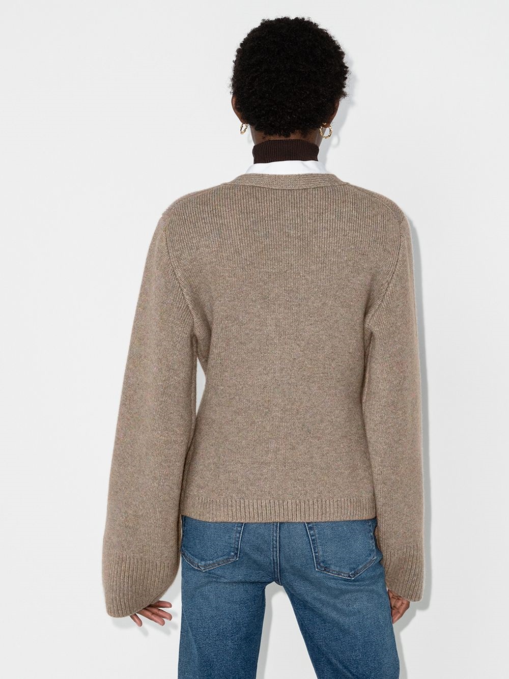 Khaite Super Cardigan In Nude