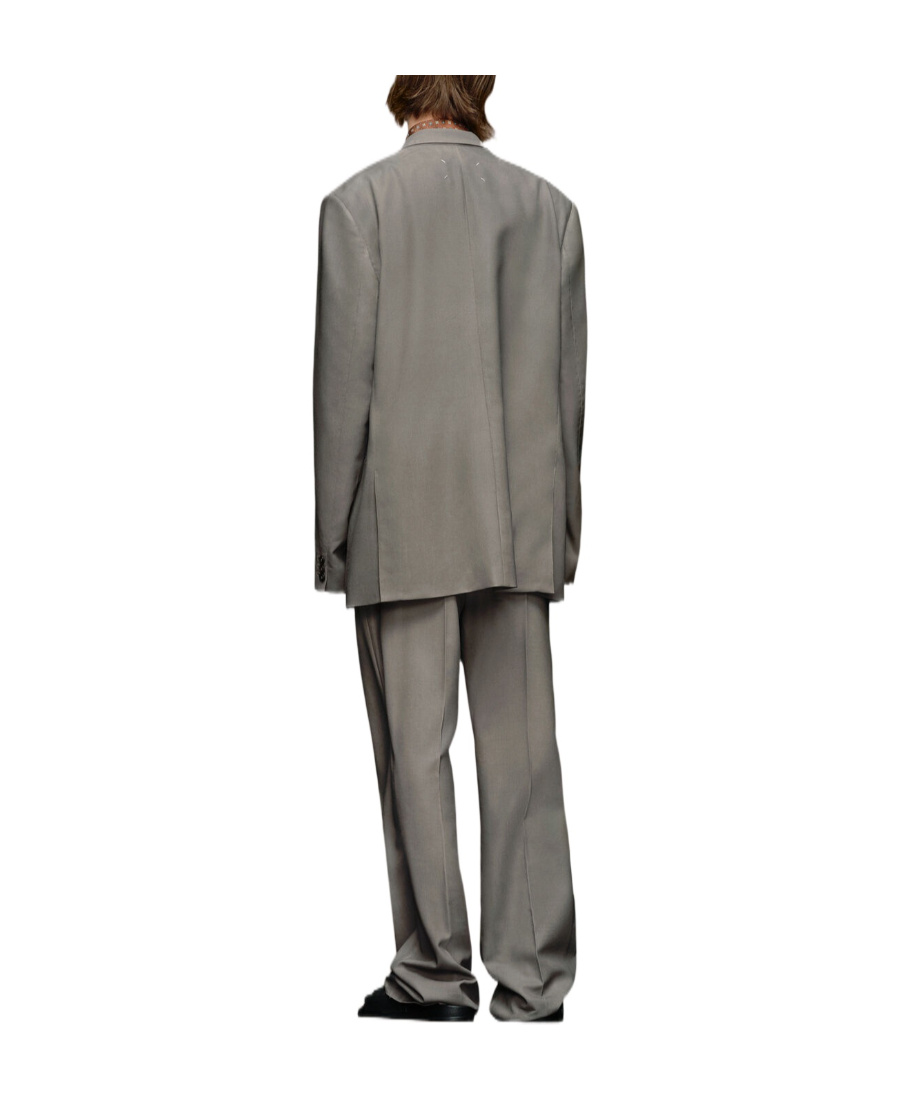 Maison Margiela Single-breasted Wool Blazer In Gray