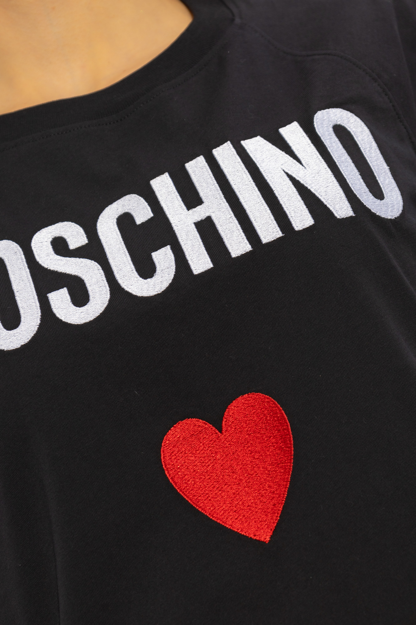 Moschino Dress With Logo In Black