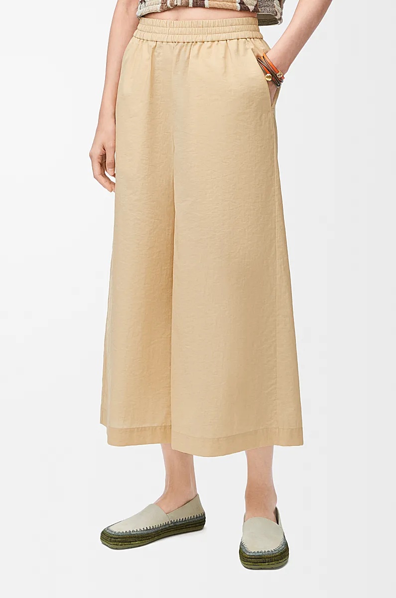 Loewe Elastic Waist Casual Pants In Light Beige