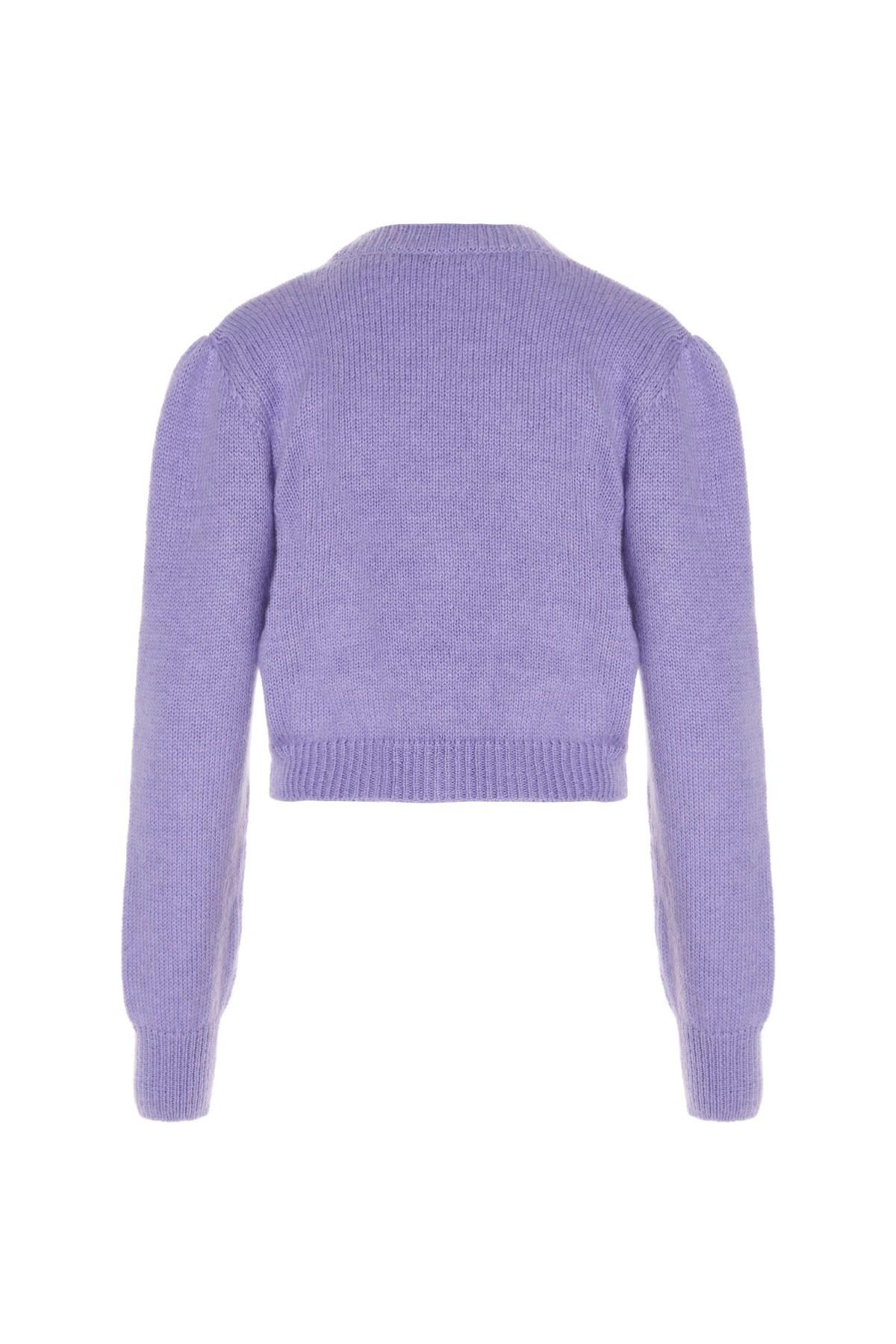 Alessandra Rich Embroidered Button-up Cardigan In Purple