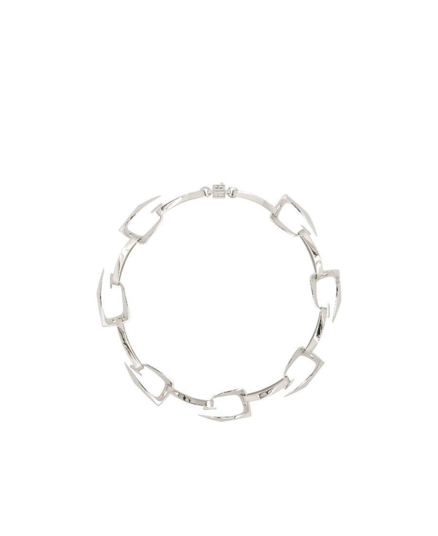 Givenchy Logo Necklace In White