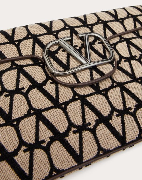 Valentino Toile Iconographe Clutch Bag In Black