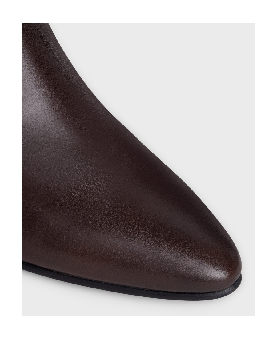 Celine Jacno Zipper Booties In Red