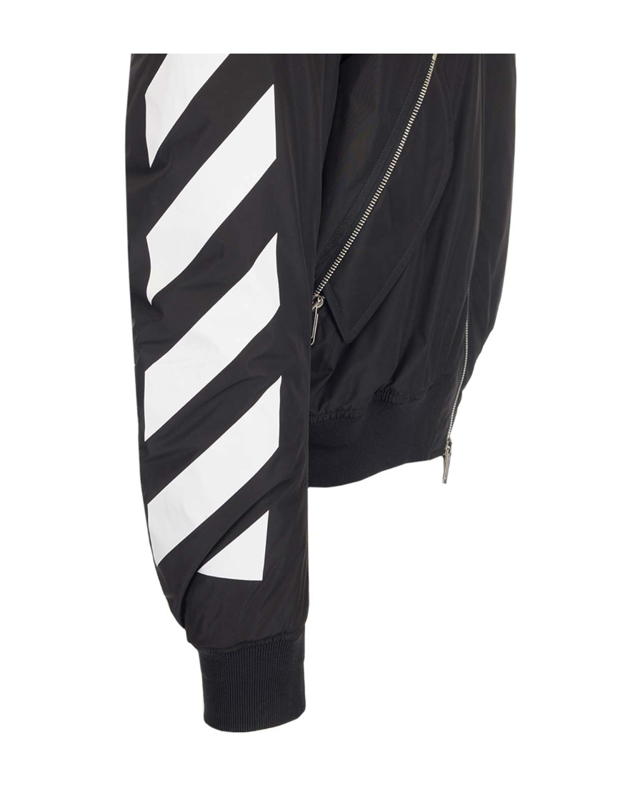 Off-white Diagonal-stripe Bomber Jacket