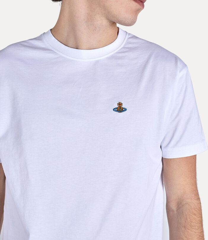 Vivienne Westwood White Crewneck T-shirt With Orb Logo Detail On The Front In Cotton Woman In White
