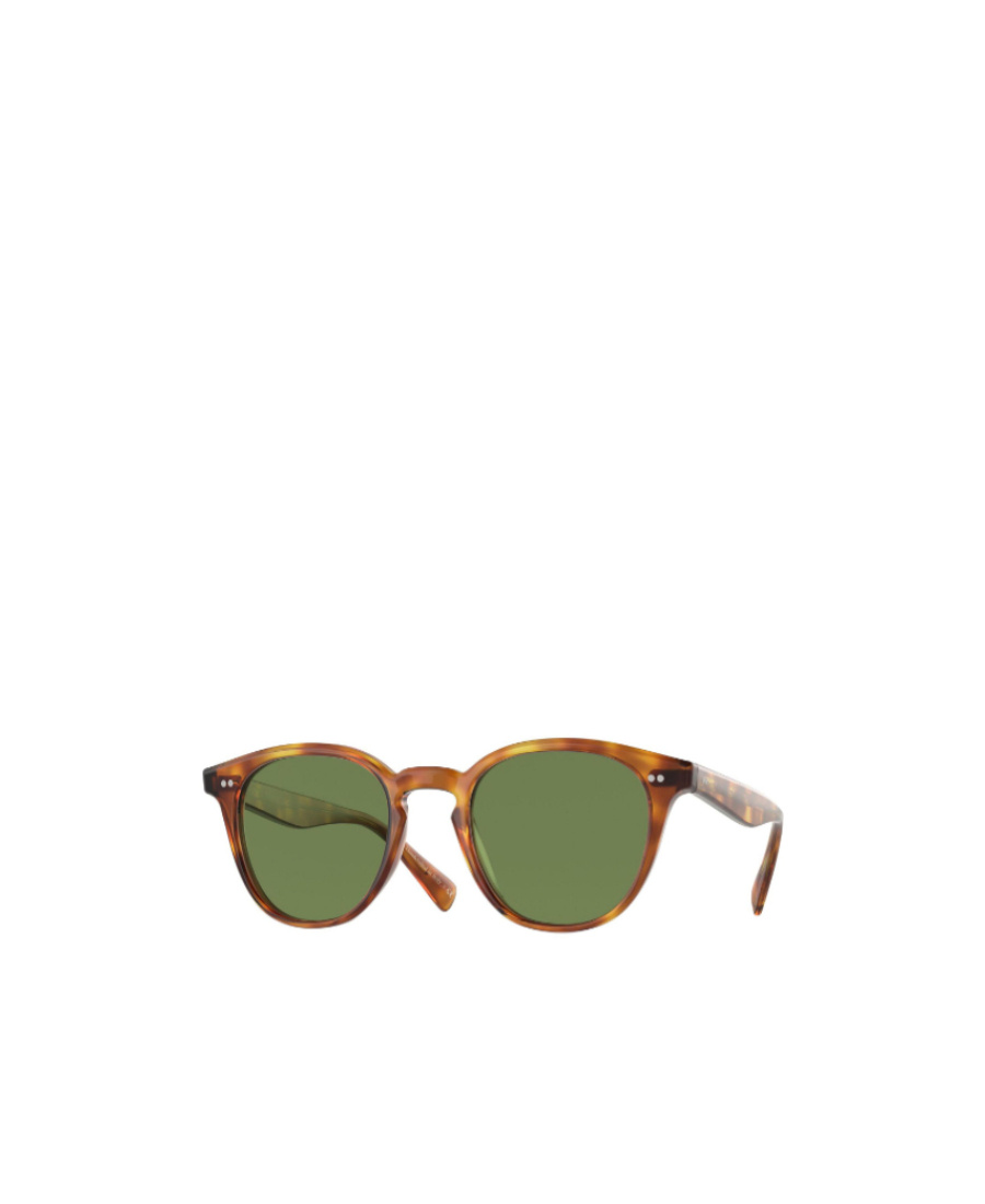 Oliver Peoples Tortoiseshell-effect Round-frame Sunglasses In Green