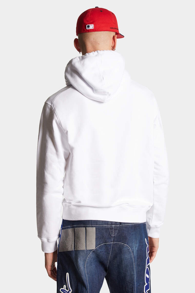 Dsquared2 Cotton Hoodie In White