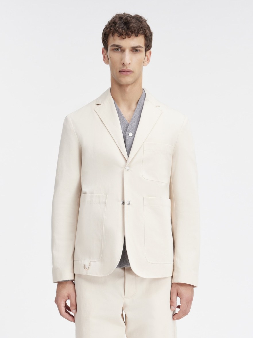 Jacquemus Jean Single Breasted Blazer In White