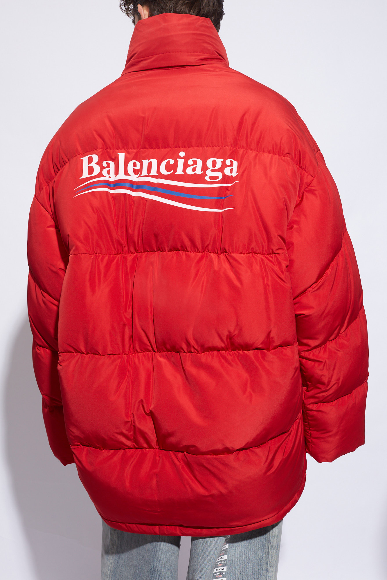 Balenciaga Nylon Puffer Jacket With Extractable Hood In Red