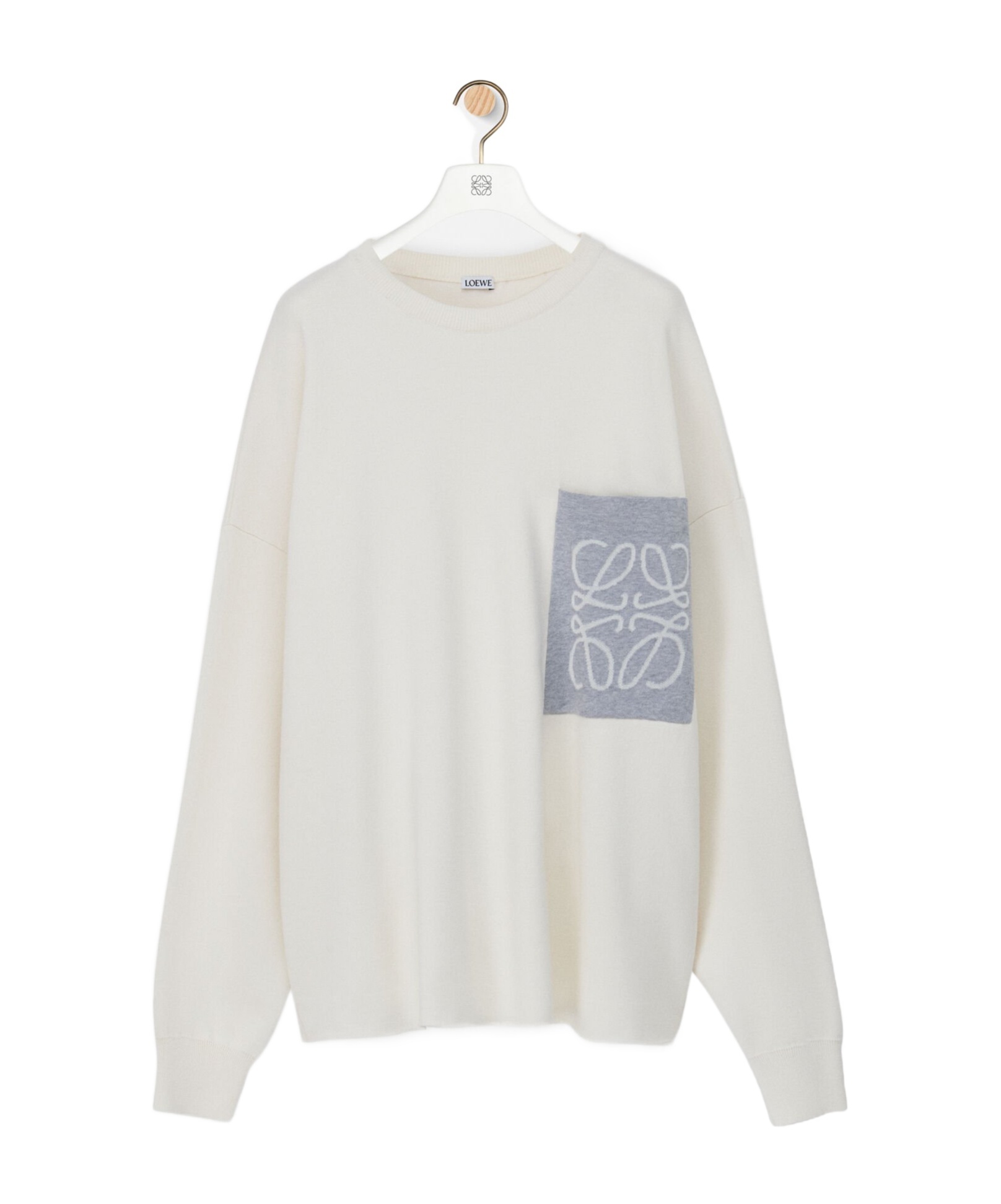 Loewe Logo-patch Cotton Sweater In Multi