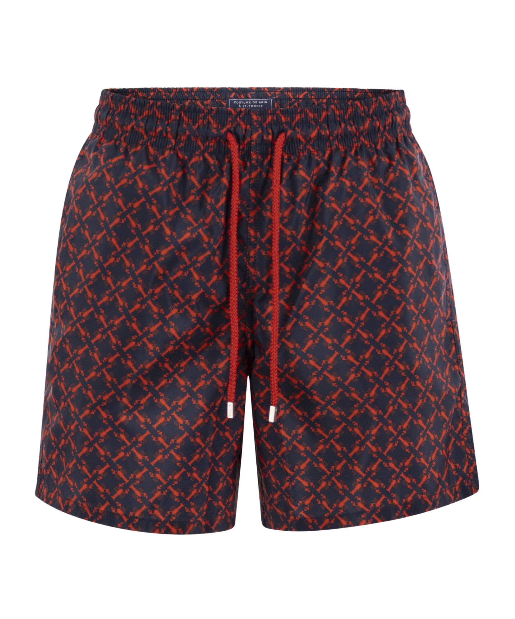 Vilebrequin Mahina Patterned Beach Shorts In Burgundy