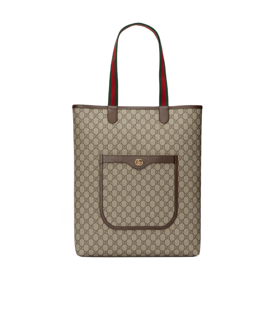 Gucci Large Ophidia Gg Tote Bag In Brown