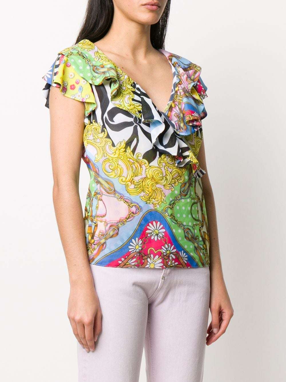 Moschino Mixed Printed Short-sleeve T-shirt In Multicolor