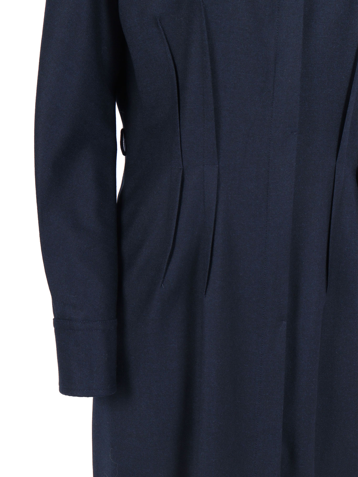 Antonelli Knee-length Coat Dress With Classic Collar And Tailored Silhouette In Blue