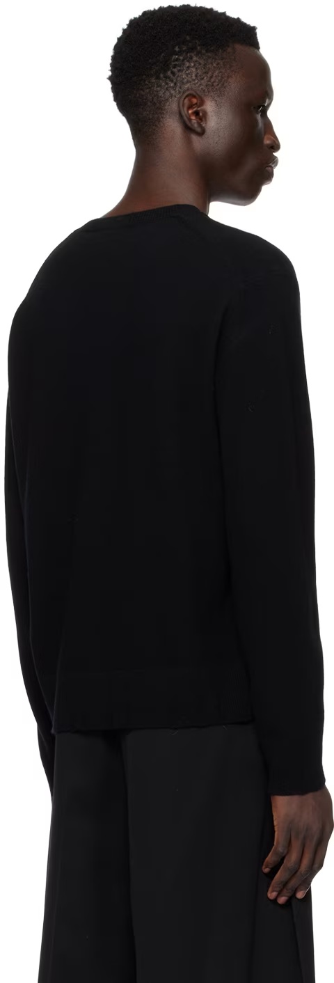 We11 Done Bolt Teddy Pullover In Black