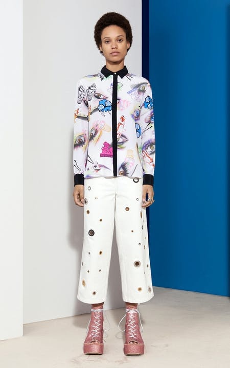 Kenzo Printed Shirt In White