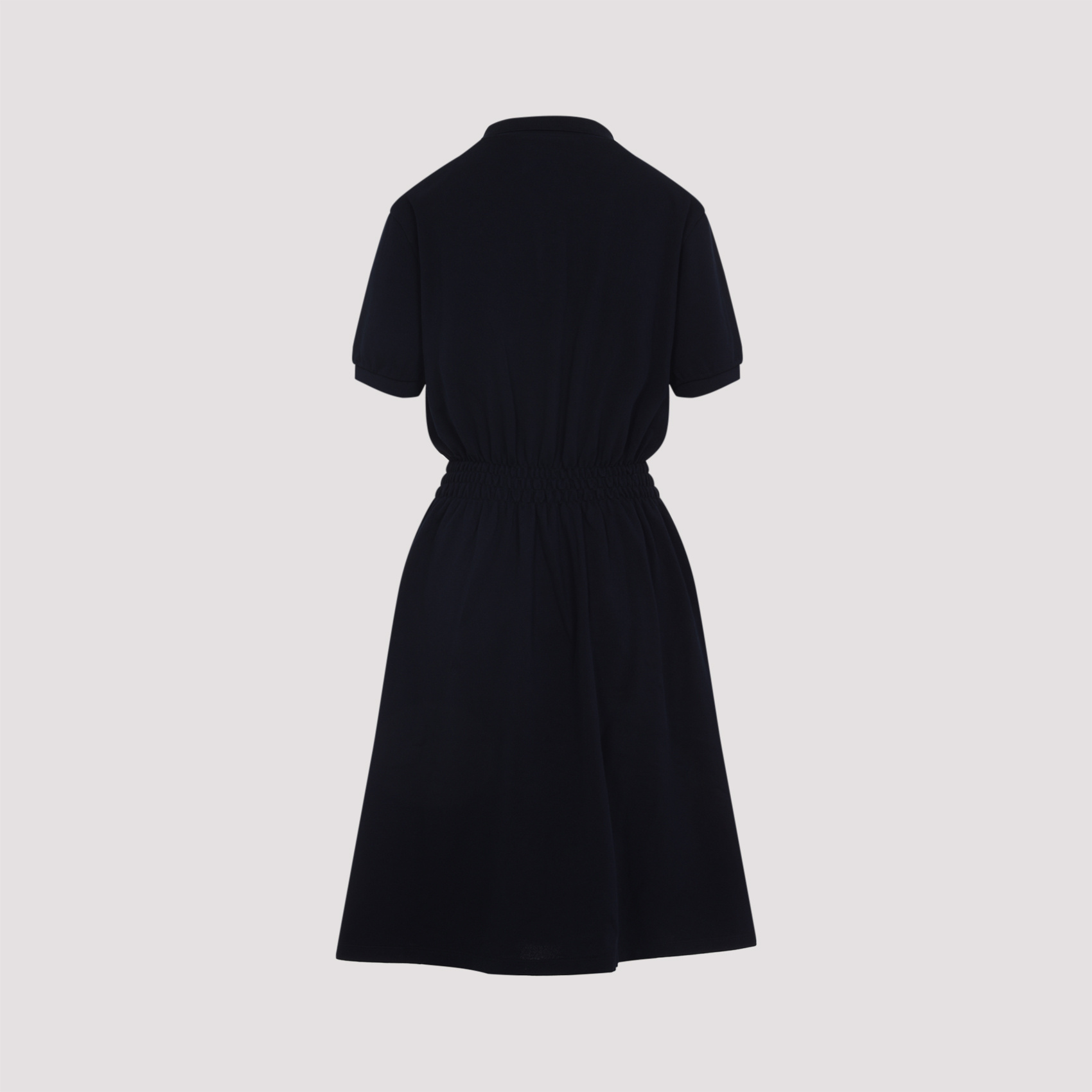 Miu Miu Mini Dress With Elastic Waist And Flared Skirt In Black