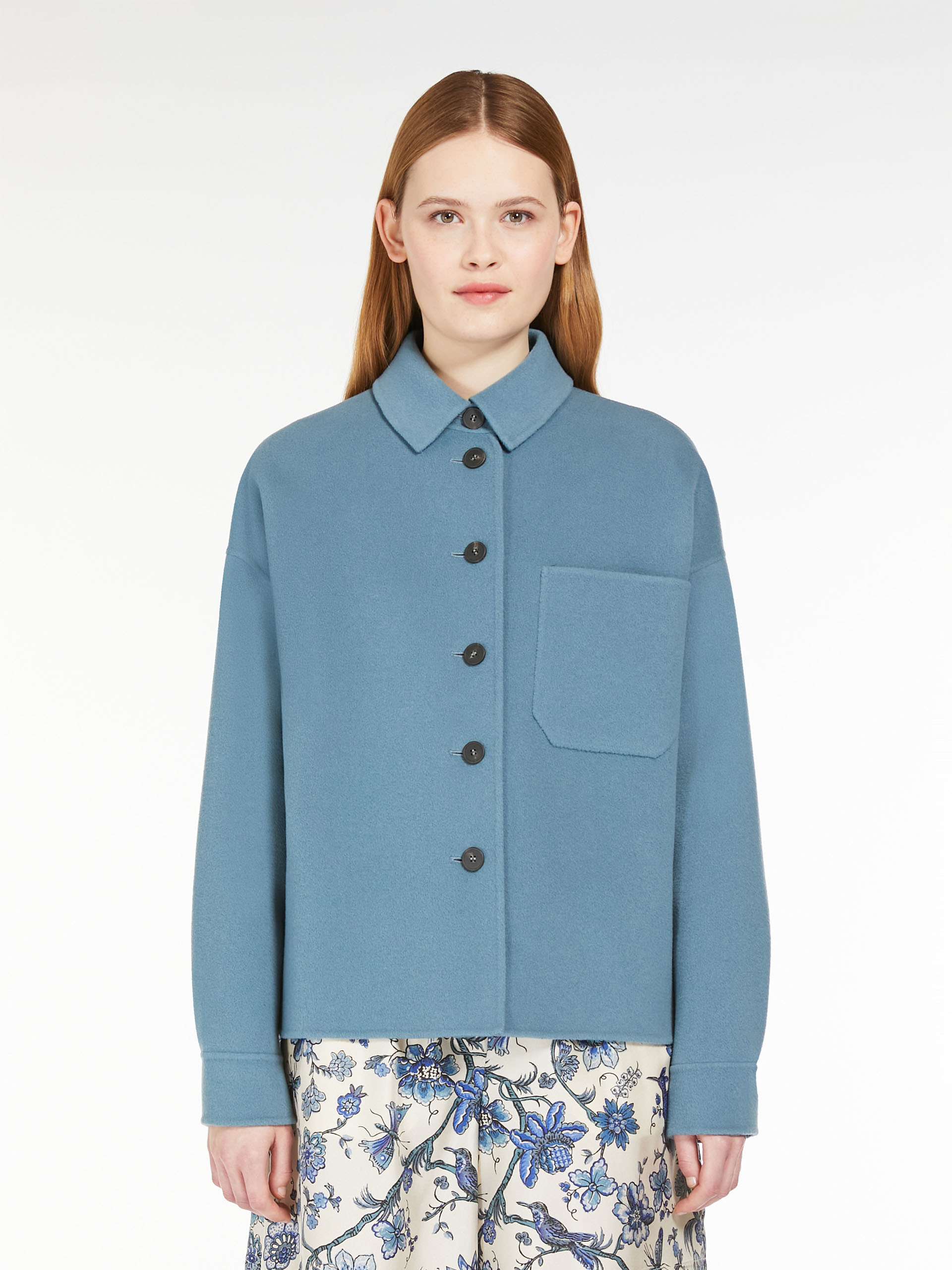Weekend Max Mara Wool Casual Jacket In Blue