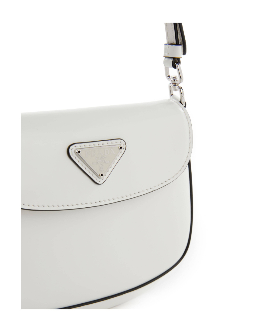 Prada Mini Cleo Shoulder Bag In White