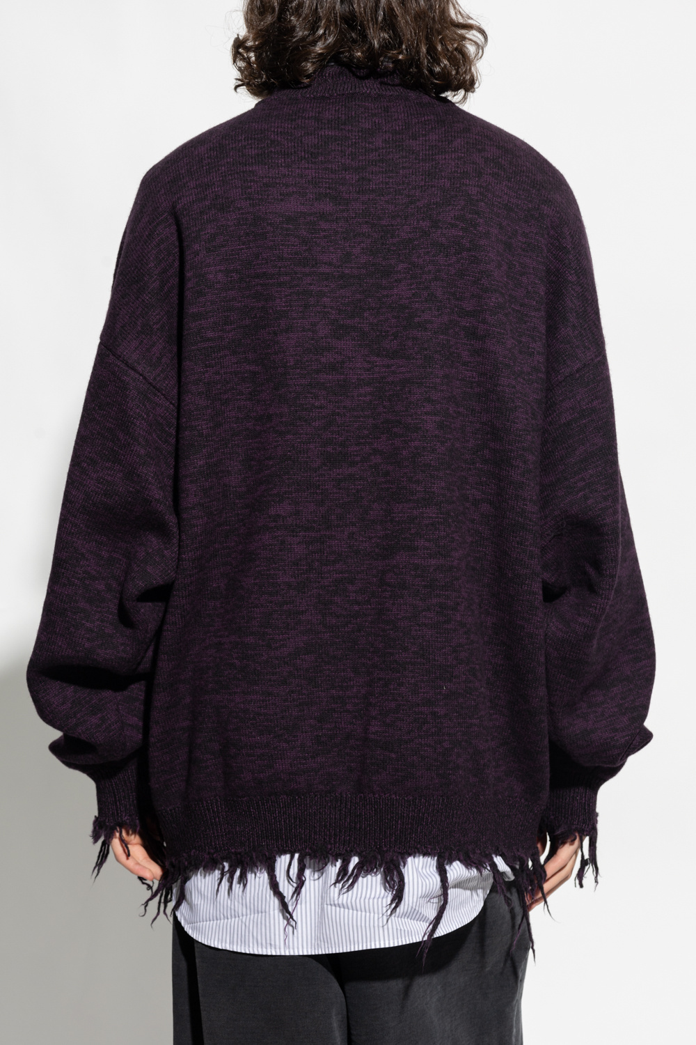 Vetements Logo Embroidered Oversized Sweater In Black