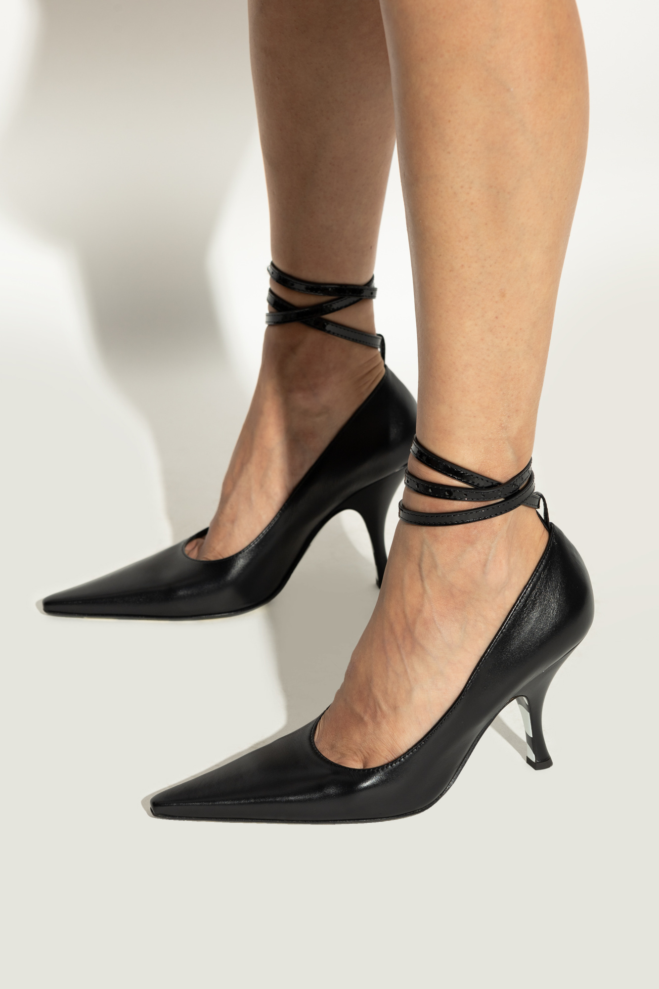 Moschino Pointed High Heels In Black