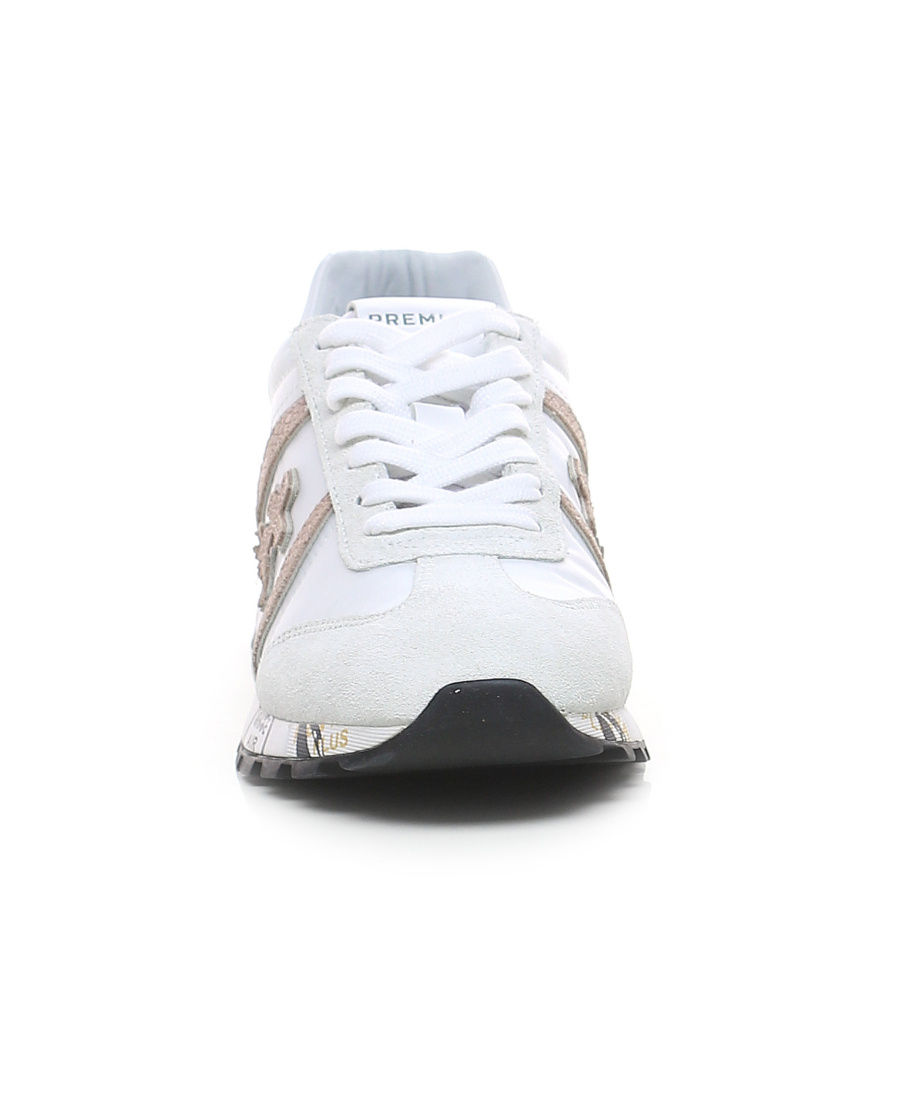 Premiata Logo Casual Sports Shoes In White