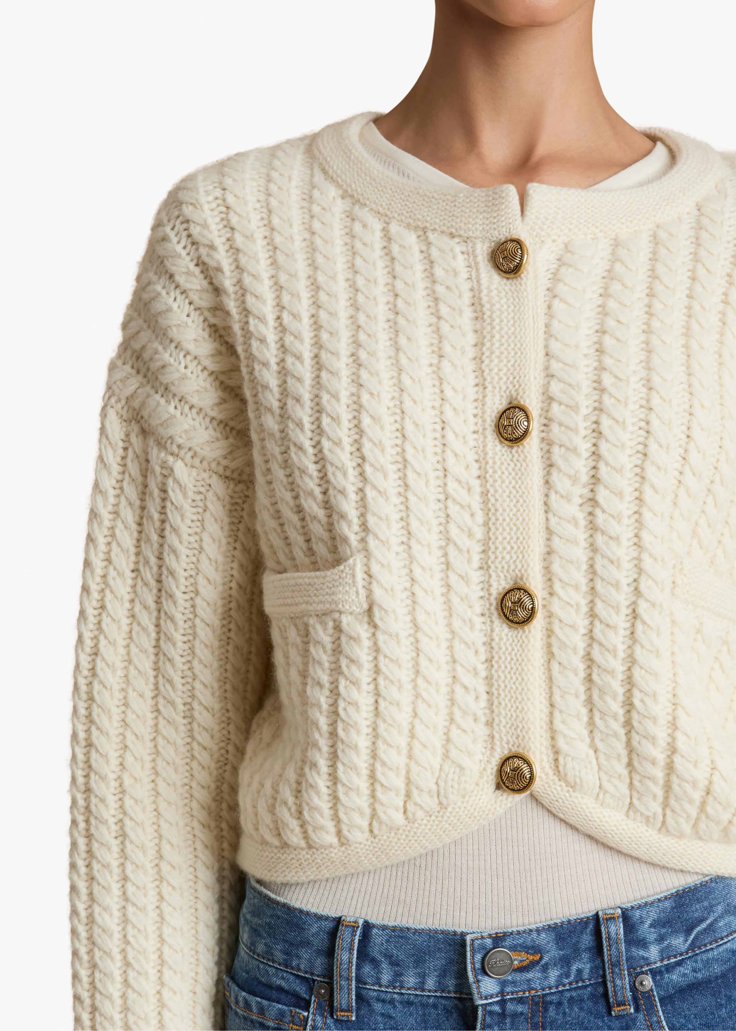 Shop Khaite Balser Cardigan In Nude