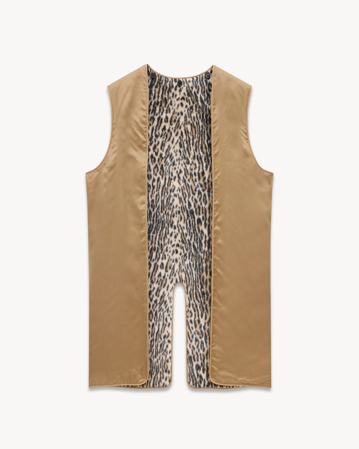 Saint Laurent Knee-length Long-sleeved Mackintosh Coat In Nude