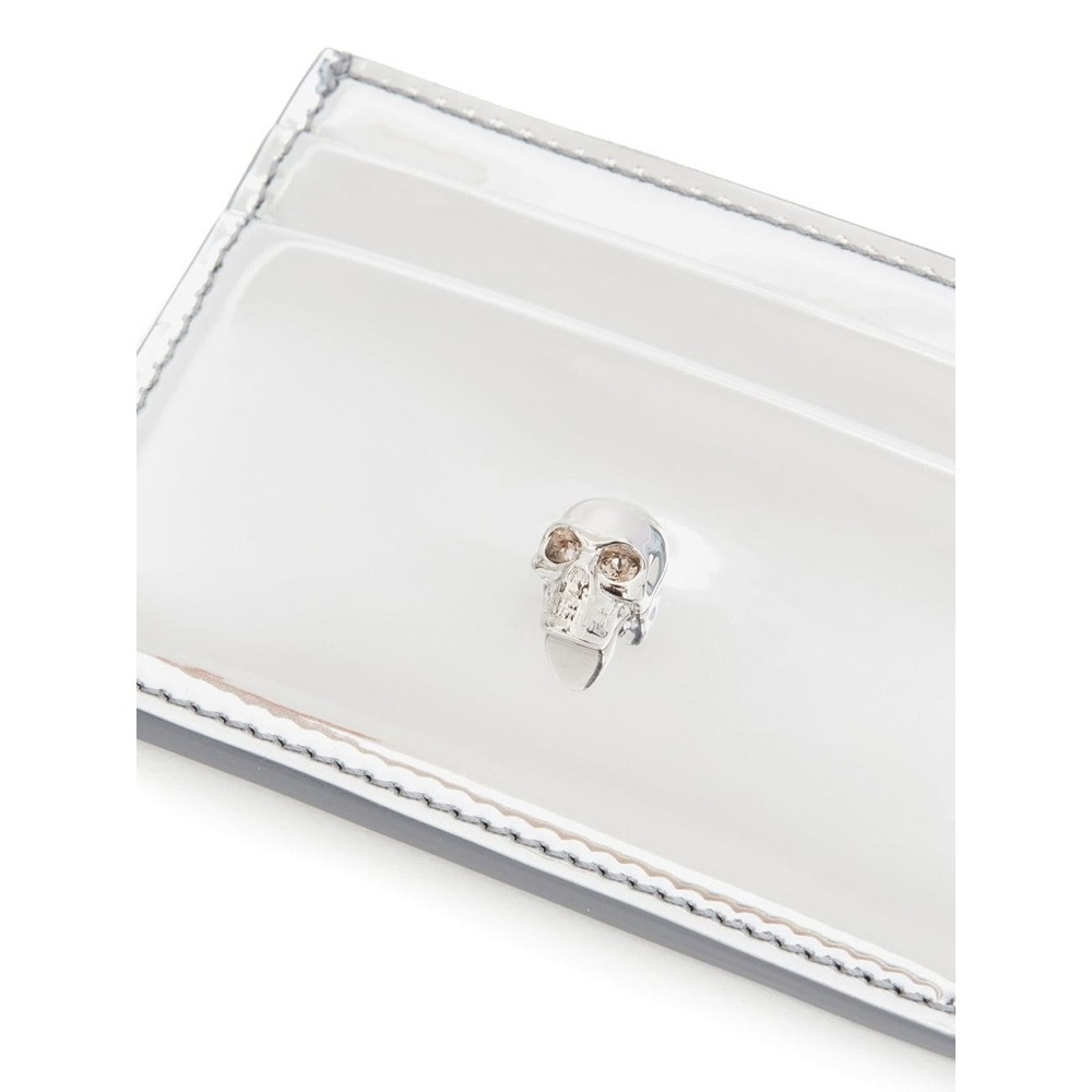 Alexander Mcqueen Skull-appliqué Rectangle-shape Cardholder In White