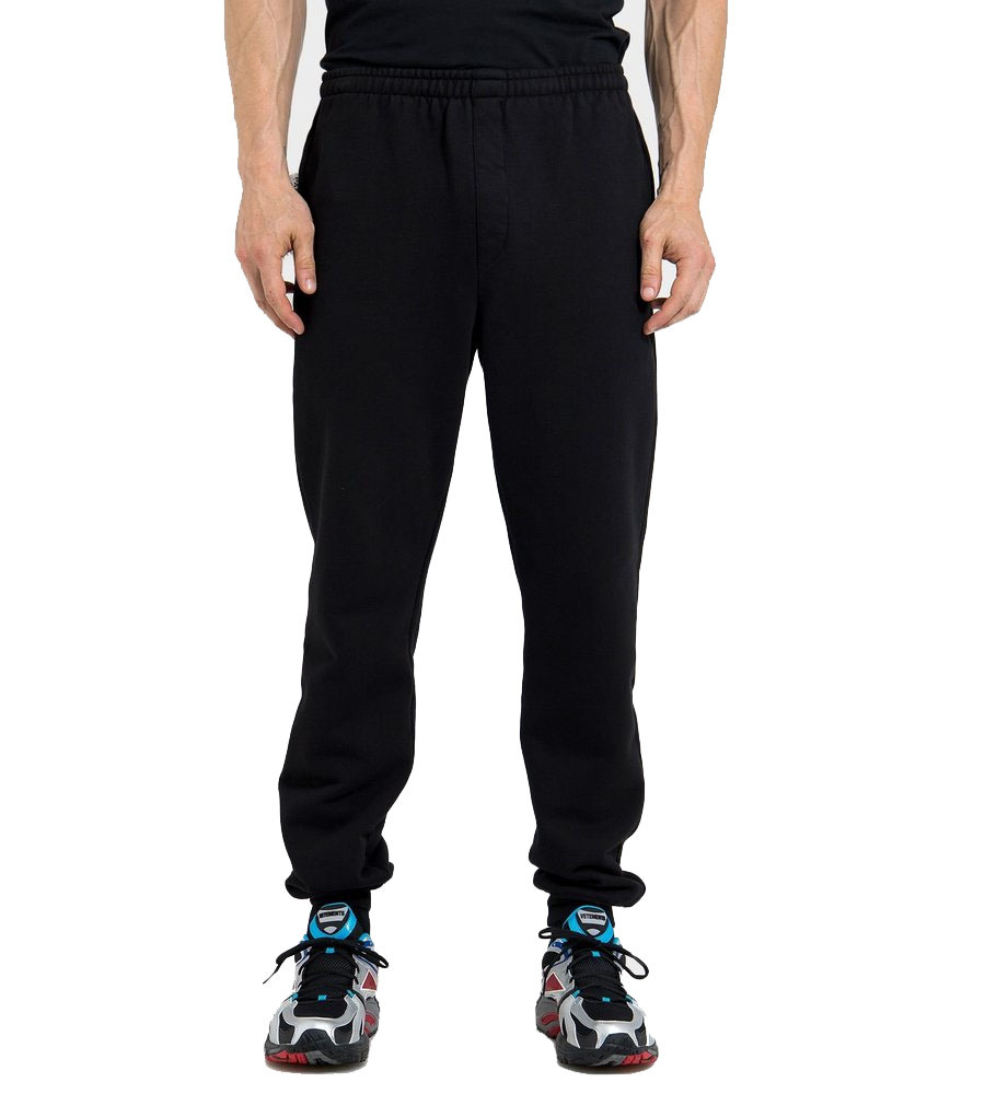 Vetements Logo Sticker Sweatpants In Black