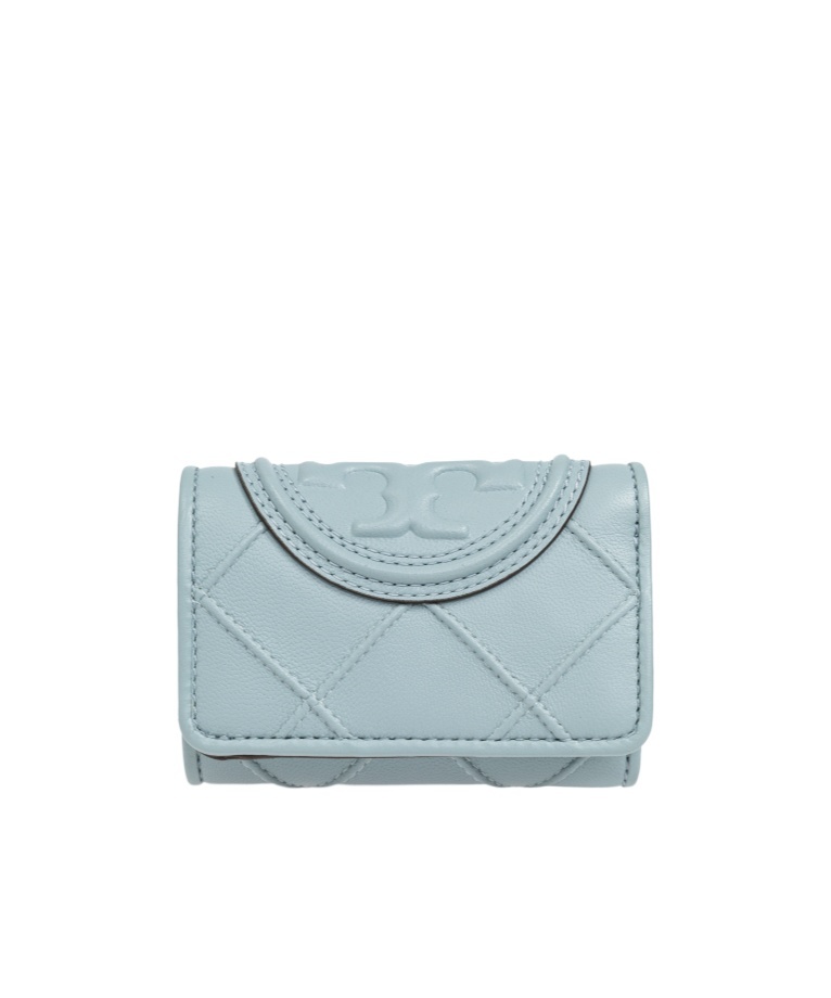 Tory Burch Small Fleming Soft Flap Wallet In Green