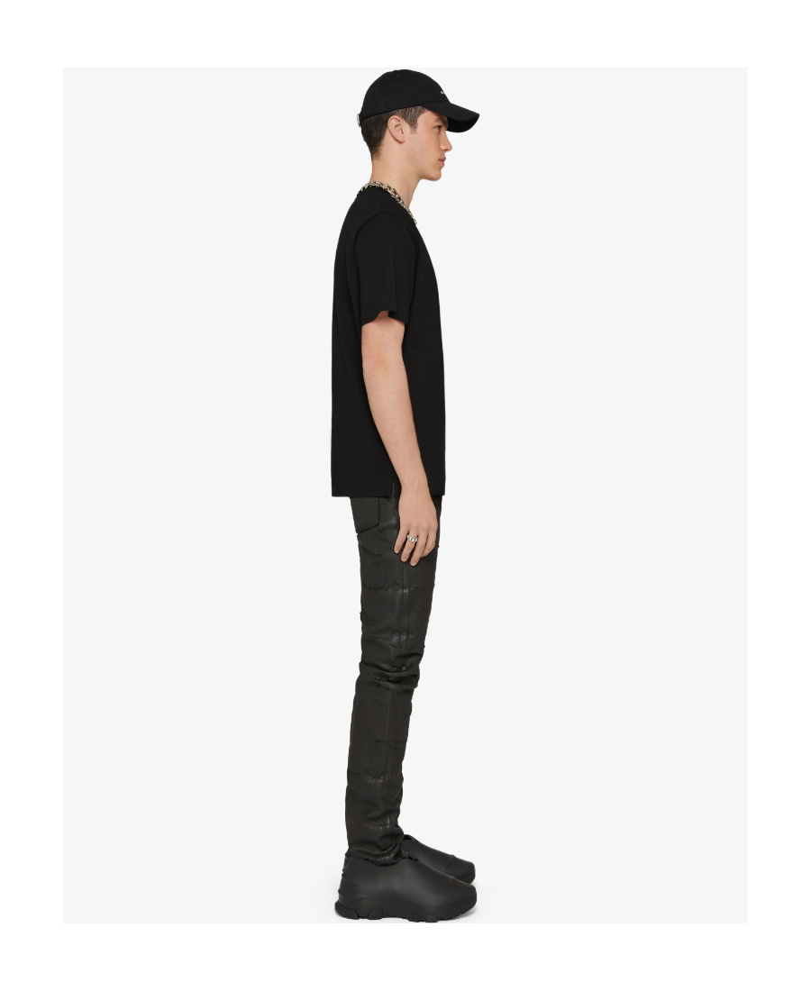 Givenchy Embroidered Cotton Jersey T-shirt In Black