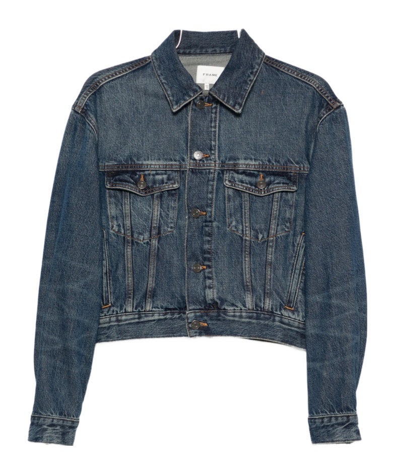 Frame Long-sleeved Denim Jacket In Blue