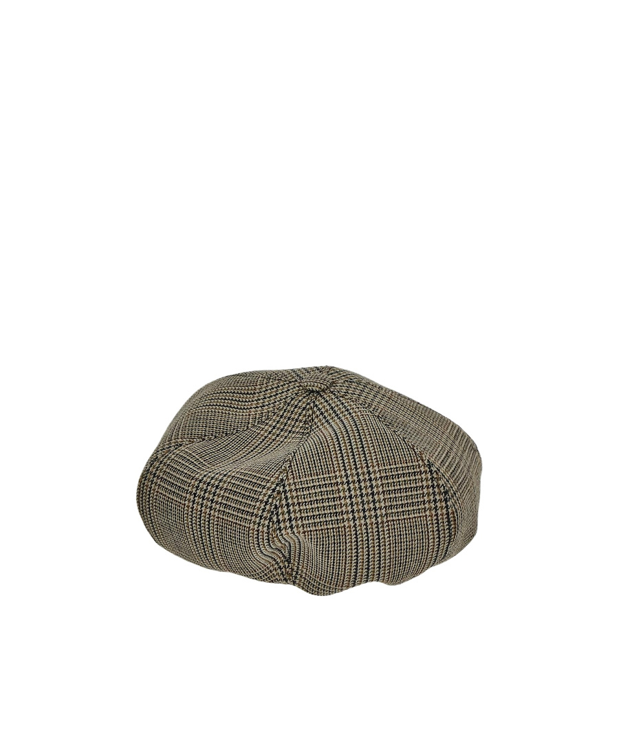 Miu Miu Checked Beret In Green