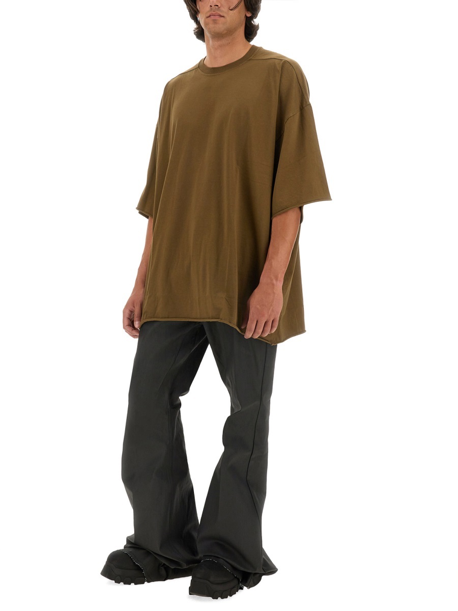 Rick Owens Cotton Jersey T-shirt In Brown