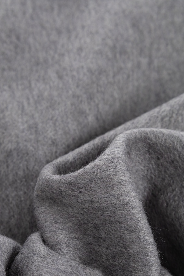 Max Mara Fringed Scarf In Gray