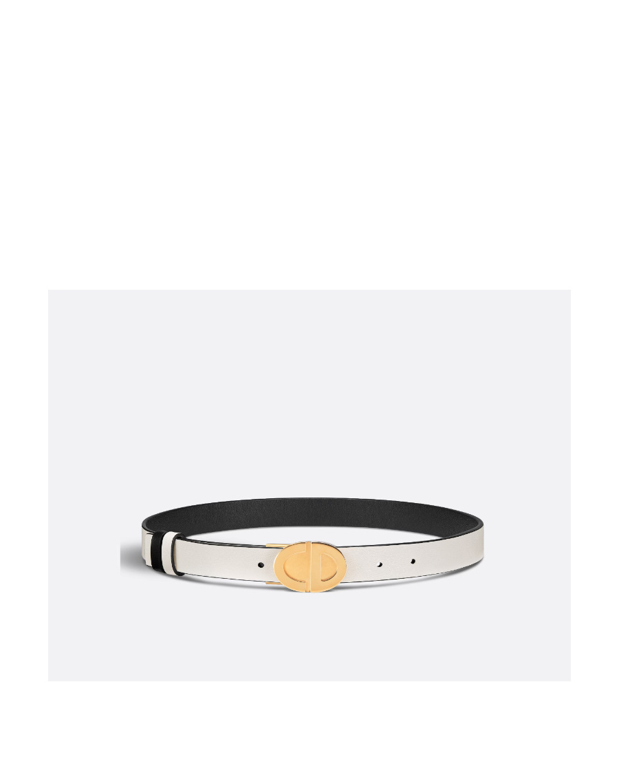 Dior Forever Double-sided Belt In White